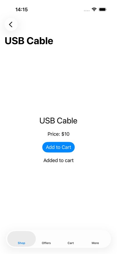 Step 6: the USB Cable page reads “Added to cart”.